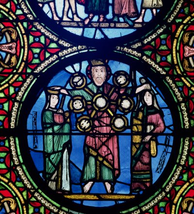 A frigyláda ablaka, Isten részlete a templommal és a zsinagógával alkotó: Unbekannt