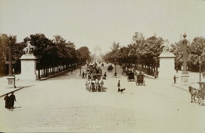 A Champs Elysees, Párizs (szépia fotó) alkotó: Unbekannt