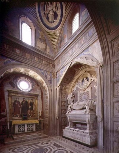 Portugália bíborosának kápolnája, Antonio Rossellino (1427-79) oltár- és sírrészlete (fotó) alkotó: Unbekannt
