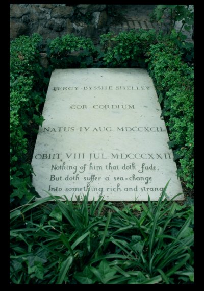 Percy Bysshe Shelley (1792-1822) sírja (f/w fotó) alkotó: Unbekannt