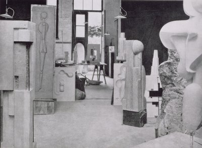 A kőfaragó műhely, a weimari Bauhaus műhelyeiből alkotó: Unbekannt