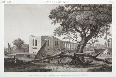 A vízvezeték az ó-Kairóban, Roudah szigetéről, Egyiptomból, 1798 körül alkotó: Unbekannt