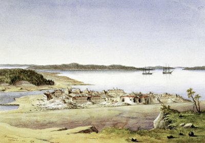 "Bomarsund erődje az Aland-szigeteken (Finnország), 1854 augusztusában alkotó: Unbekannter Künstler
