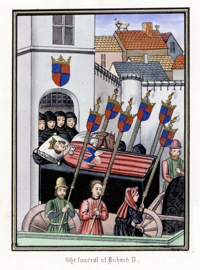 II. Richárd angol király (1367-1400) gyászkísérete a pontefraki kastélyból a londoni Szent Pál székesegyházba (Anglia) alkotó: Unbekannter Künstler