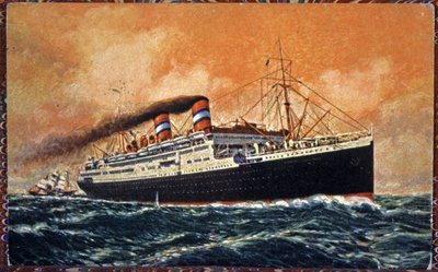 A Conte Grande vonalhajó, 1930 körül (illusztráció) alkotó: Unbekannter Künstler