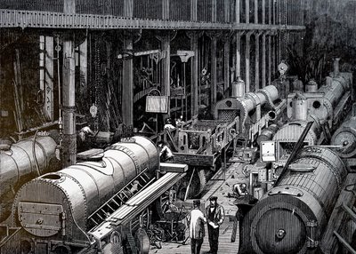 A Robert Stephenson and Company gyártópadlója. alkotó: Unbekannt