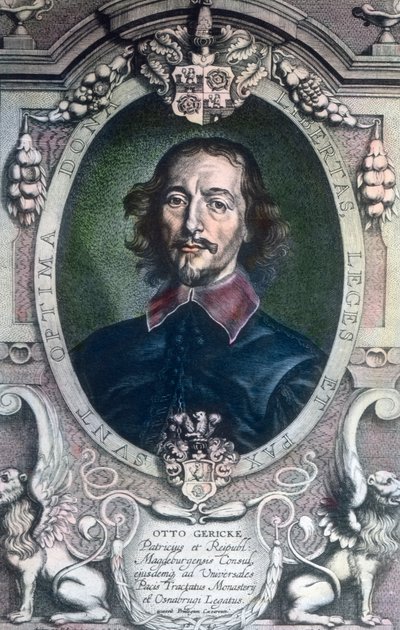 Magdeburg város polgármestere, Otto von Guericke politikusként, jogászként, fizikusként és feltalálóként is ismert volt. alkotó: Unbekannter Künstler