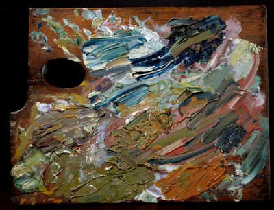 Vincent Van Gogh (1853-1890) holland festő palettája, 35 cm alkotó: Unbekannter Künstler