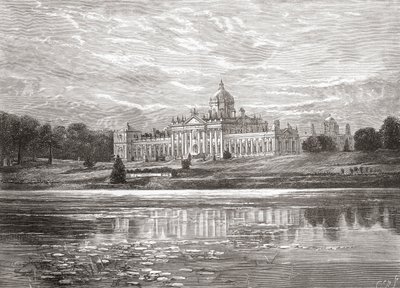 A Castle Howard déli frontja, Észak-Yorkshire, Anglia a 19. század végén, az 1898-ban megjelent Saját országunkból alkotó: Unbekannt