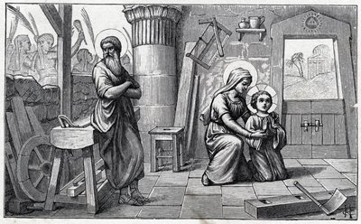 Egyiptomban való tartózkodás. A gyermek Jézus ábécéje. 1932-es kiadás. Fafaragványok szignált H G. Magángyűjtemény alkotó: Unbekannter Künstler