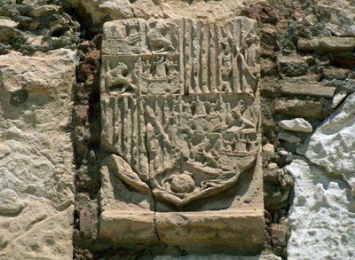 Homage tornya, Almeria Alcazaba, Andalúzia. Részlet. alkotó: William M. Timlin