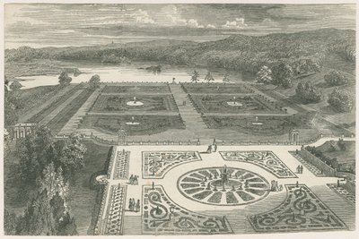 Trentham Gardens: fametszet, és [?XIX. század] alkotó: Unbekannt