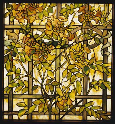 Trombita Vine üvegablak, Tiffany Studios alkotó: Unbekannt