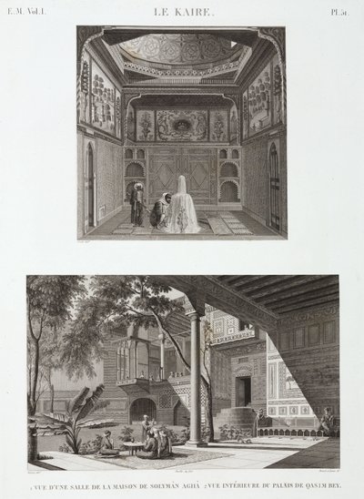 Két példa az iszlám építészetre, Kairó, Egyiptom, 1798 alkotó: Unbekannt