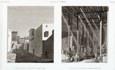 Alexandria, Egyiptom két képe, 1798 alkotó: Unbekannt