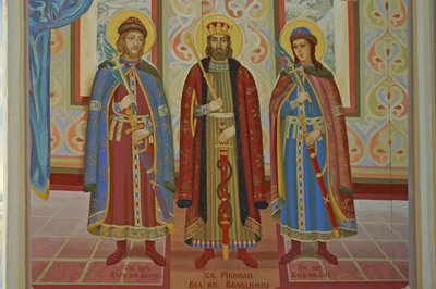 Ukrajna, Kijev, Szent Mihály ortodox kolostor (orig1108, rekonstrukció 2001), külső freskó alkotó: Unbekannt