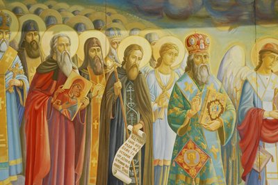 Ukrajna, Kijev, Szent Mihály ortodox kolostor (orig1108, rekonstrukció 2001), külső freskó alkotó: Unbekannt