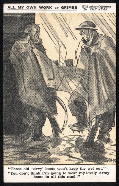 Egyesült Királyság: humoros képeslap, amelyet a második világháború alatt készített a Raphael Tuck & Sons Ltd alkotó: Unbekannt