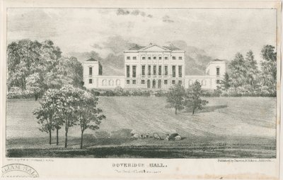 Uttoxeter – Doveridge Hall: litográfia, nd [c 1839] alkotó: Unbekannt