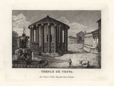 Kilátás a Vesta-templomra, Róma alkotó: Unbekannt