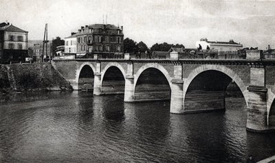A Marne hídja Epernay-ben, Marne - képeslap 1910 kb. magángyűjtemény alkotó: Unbekannter Künstler