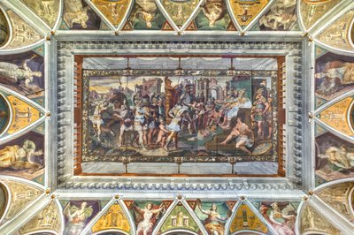 Kilátás az Ulysses szobájának boltívére, Palazzo della Prefettura, Bergamo, Olaszország (fotó) alkotó: Unbekannter Künstler
