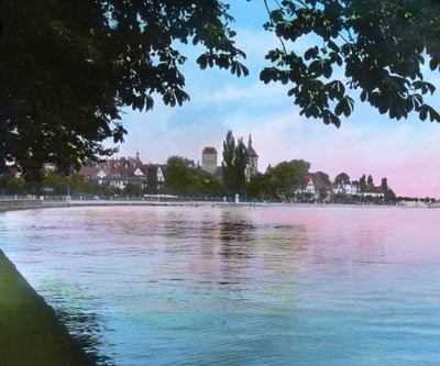 View to the city of Arbon from Lake Constance alkotó: Unbekannter Künstler