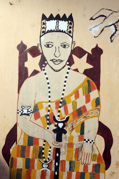Voodoo falfestmény egy kolostoron. Togoville, Togo alkotó: Unbekannt