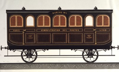 Szekérpostás, 1850 körül (metszet) alkotó: Unbekannter Künstler