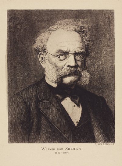 Werner von Siemens német villamosmérnök és feltaláló, 1880 körül alkotó: Unbekannter Künstler