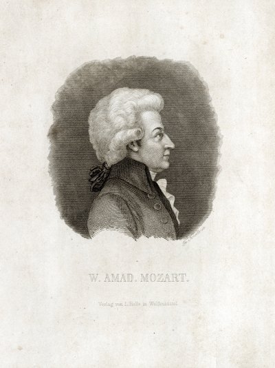 Wolfgang Amadeus Mozart metszet. alkotó: Unbekannt