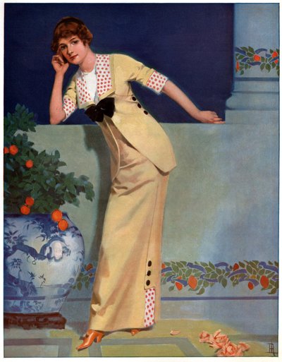 Nő 2700-ban. (Illusztráció, kb. 1910) alkotó: Unbekannter Künstler