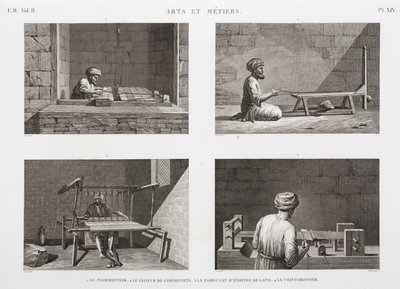 Gyapjú és fésült, Weaving Weaving, Egyiptom, 1798 alkotó: Unbekannt