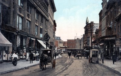 Yonkers, New York - North Broadway Street a Bronx északi részén, New York City, 20. század eleje (képeslap) alkotó: Unbekannter Künstler