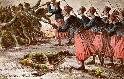 Zouave Montmirail-nél a nyugati fronton alkotó: Unbekannter Künstler