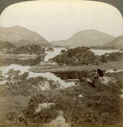 Szigetek és Felső-tó, Killarney, Írország. alkotó: Underwood and Underwood