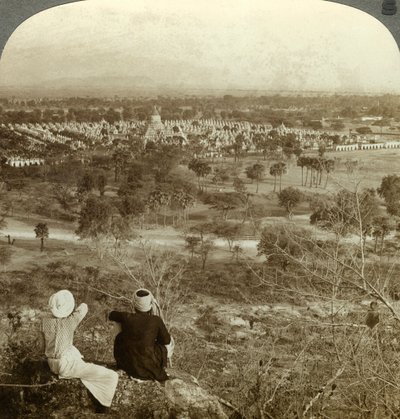 Pagodák, Mandalay, Burma, 1900-as évek. alkotó: Underwood and Underwood