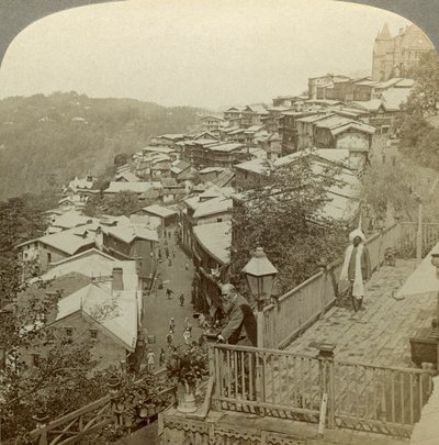 Simla, India nyári fővárosa, 1900-as évek. alkotó: Underwood and Underwood