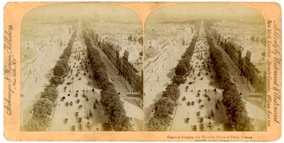 A Champs Elysees, Párizs, Franciaország, 1894. alkotó: Underwood and Underwood