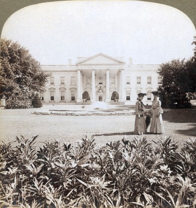 A Fehér Ház, a Nemzetek Főnökének történelmi rezidenciája – északi front-Washington, DC, 1908 alkotó: Underwood and Underwood