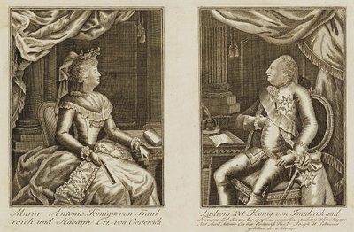 Maria Antonie és XVI. Lajos alkotó: Unidentified
