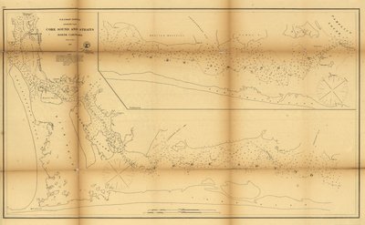 Core Sound és a szorosok, Észak-Karolina. LOC 99447462 alkotó: United States Coast Survey