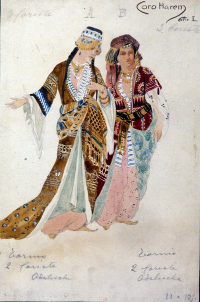 Jelmezek a Hárem női számára, az Opera Oberonból, Carl Maria von Weber alkotó: Unknown