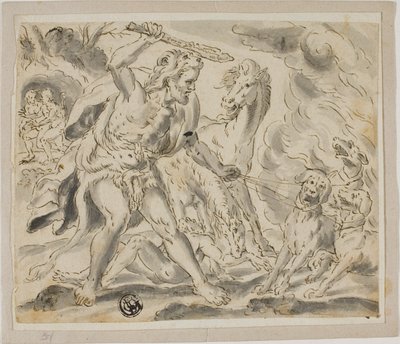 Herkules, Cerberus és Diomedes kancái alkotó: Unknown