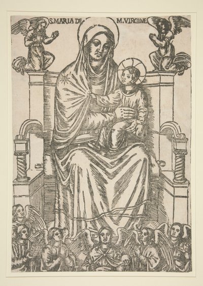 Madonna és gyermek trónolt alkotó: Unknown