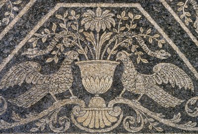 Mozaik és faldíszek, Nymphaeum at Villa Litta Visconti Borromeo Arese, Lainate, Lombardia, Olaszország alkotó: Unknown