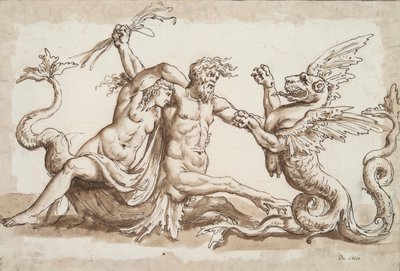 Nereid és Triton Griffon harcol alkotó: Unknown