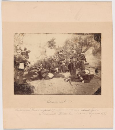 Összecsapás egy porosz felderítő egység és Faidherbe hadseregének előretolt csapatai között (Amiens, 1871. január 21.). alkotó: Unknown