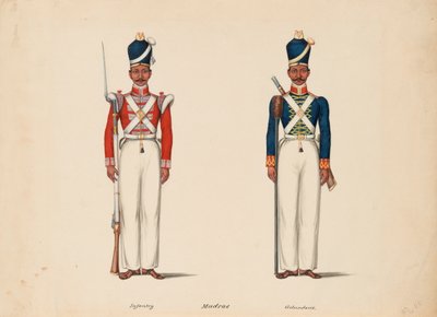 10. madrasi bennszülött gyalogság és a madrasi tüzérség alkotó: Unknown artist