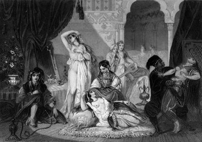 Keresztény fogoly Háremben. Van Tenac „A haditengerészet általános története” című könyvében alkotó: Unknown artist